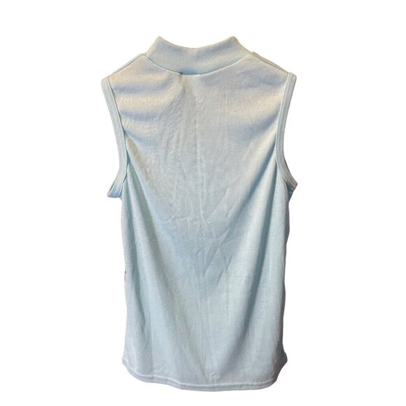 Land 'n Sea NWT Light Blue Sleeveless High Neck Top SZ Medium - Picture 2 of 7